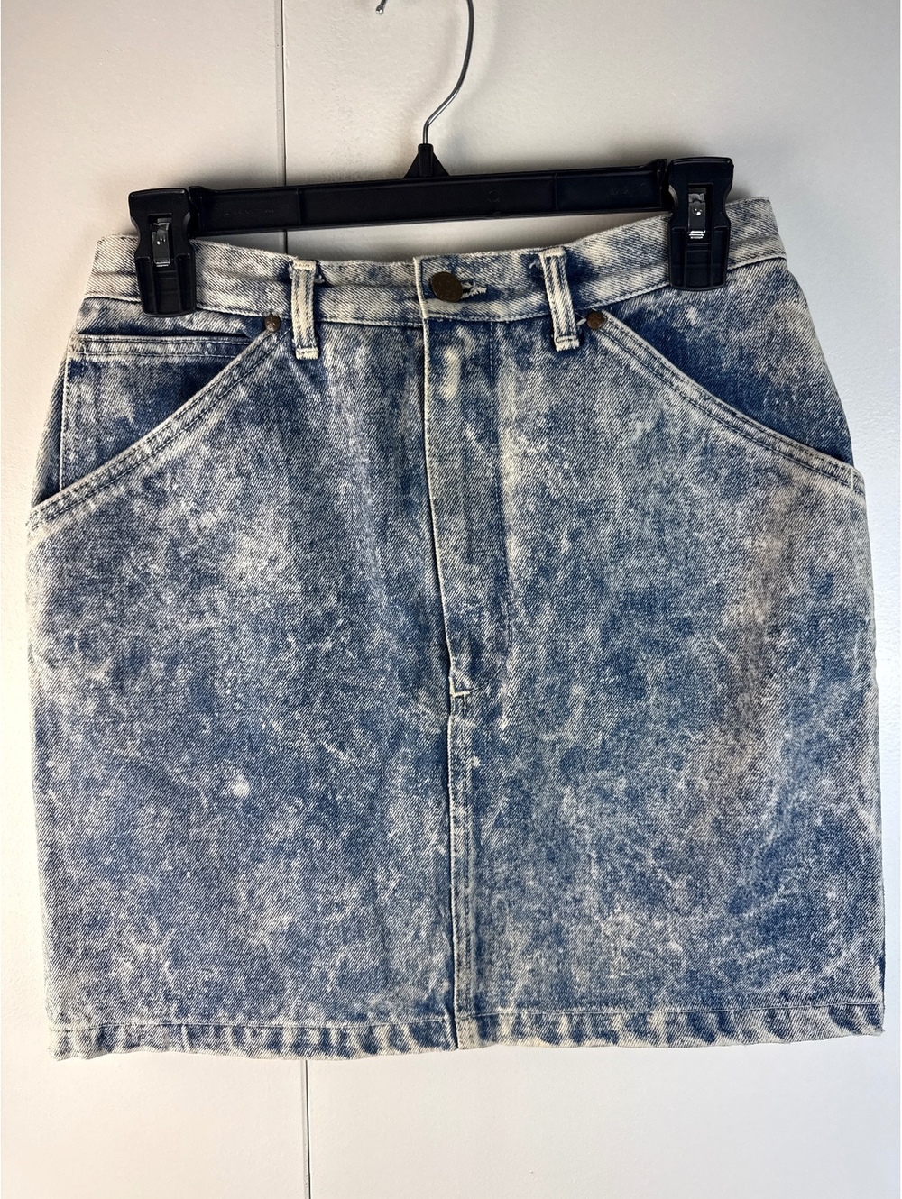 Vintage Acid wash denim skirt by Benetton